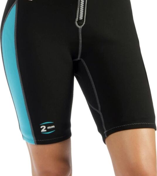 Cressi Lido Lady Shorty Dalış Elbisesi BLACK - AQUAMARINE - 2MM - XL