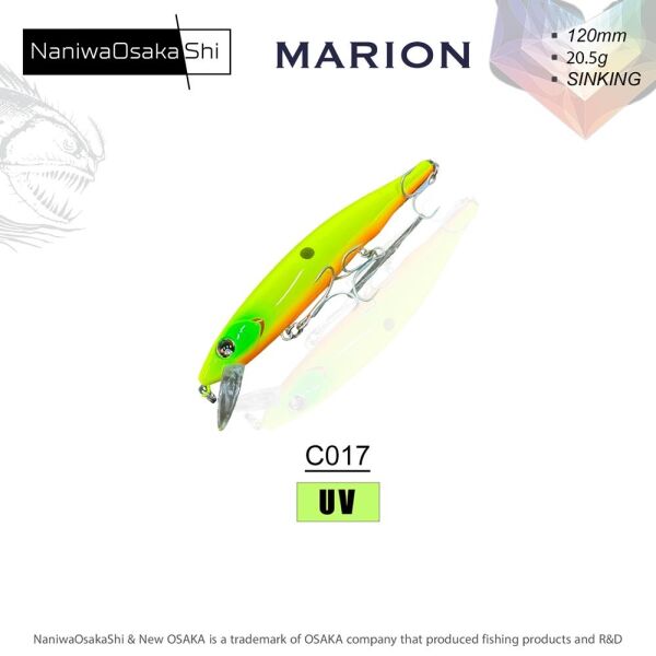 NaniwaOsakaShi Marion 120mm 20,5gr Sinking Maket Yem C017