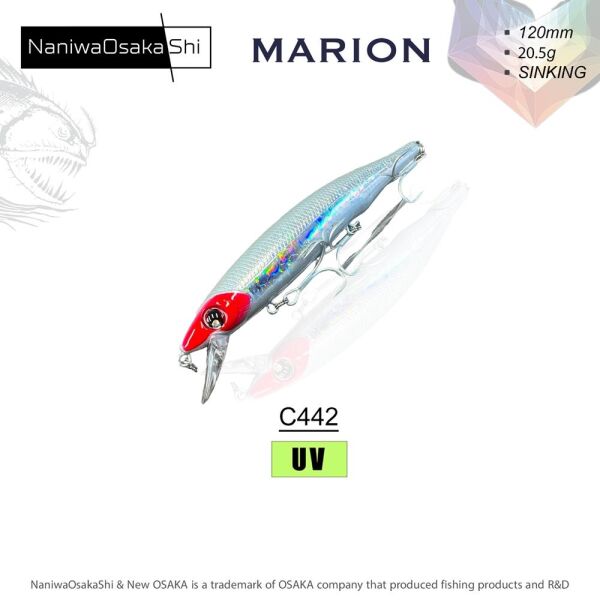 NaniwaOsakaShi Marion 120mm 20,5gr Sinking Maket Yem C442