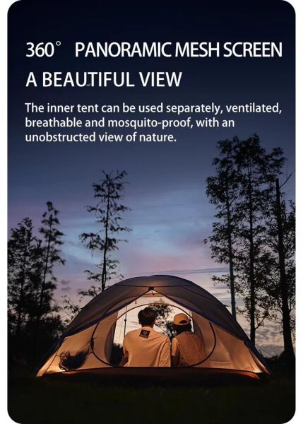 Naturehike Cloud-Creek UPF50+ Kamp Çadırı WHİTE - 3 Kişilik