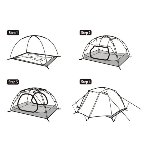 Naturehike Cloud-Creek UPF50+ Kamp Çadırı BROWN - 2 Kişilik