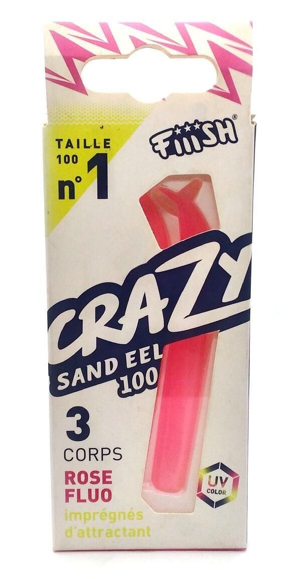 Fiiish Crazy Sandeel CSE100\1 CSE238 3X-Gövde Rose Fluo UV Silikon Yem