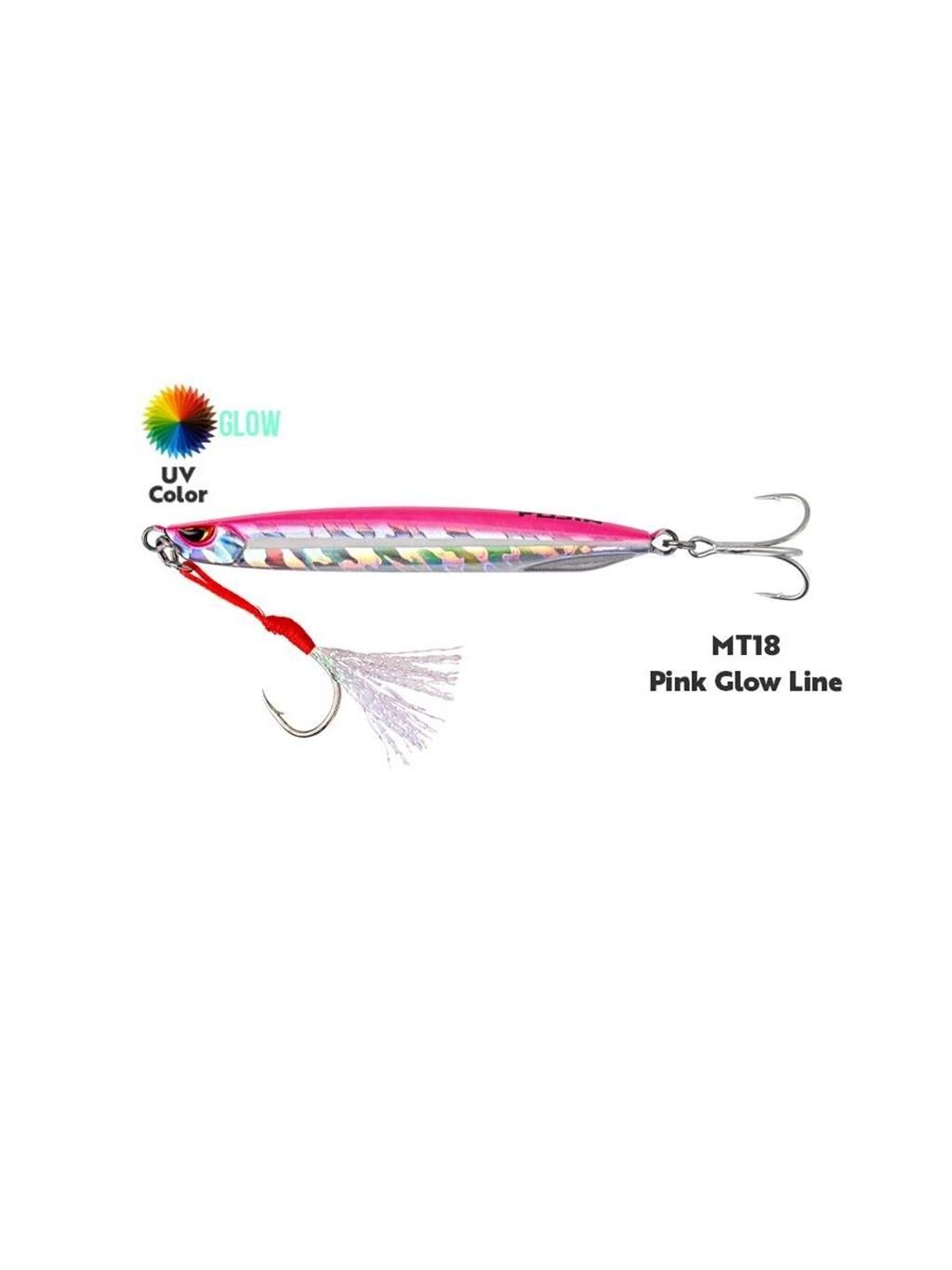Fujin Metal Cast Jig Metal Yem Pink Glow Line - 80 GR