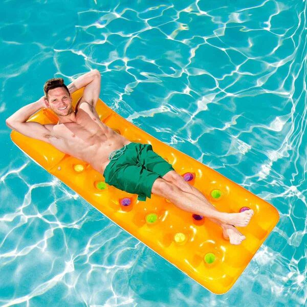 Bestway Bardaklı Şişme Deniz Yatağı 188x71cm TURUNCU