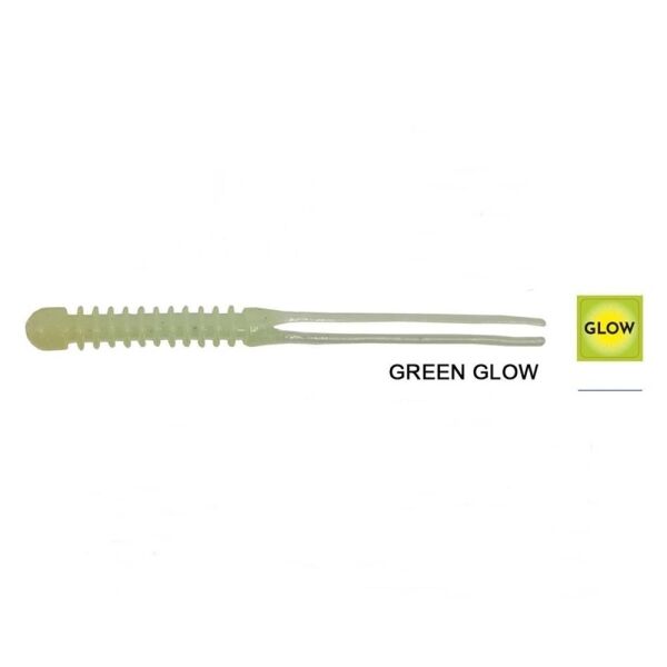 Kendo Killer Worm Shrimp Scent CY410 Lrf Silikonu 5,5cm Green Glow