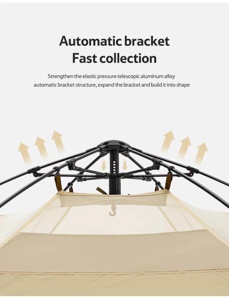 Naturehike WC & Duş & Giyinme Çadırı [ Otomatik Kurulum - İki Odalı ] BROWN