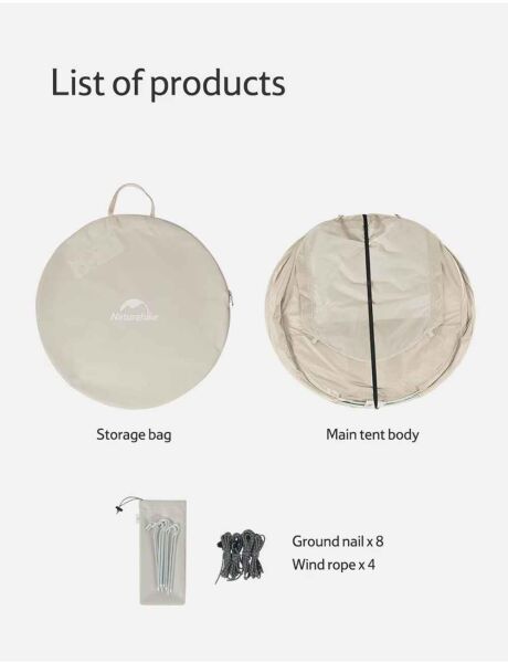 Naturehike 3-4 Kişilik Pop-Up Otomatik Kurulum Kamp Çadırı