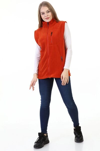 North Trace Hurricane Kadın Polar Yelek Kiremit - XL