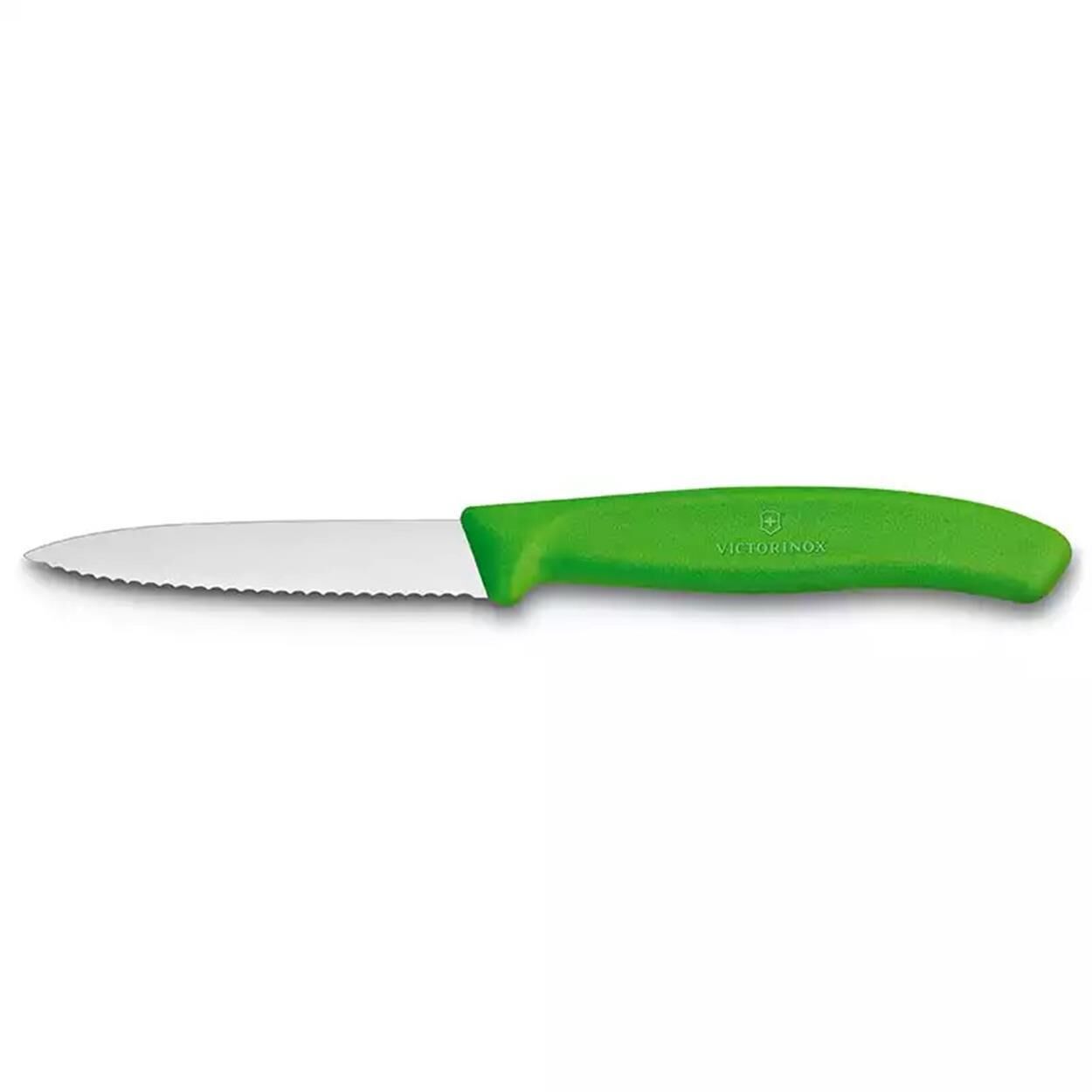 Victorinox SwissClassic  8cm Tırtıklı Soyma Bıçağı YEŞİL