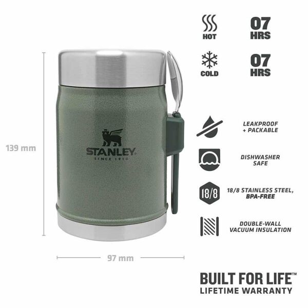 Stanley Klasik Paslanmaz Çelik Yemek Termosu Kaşıklı 0,40 Lt