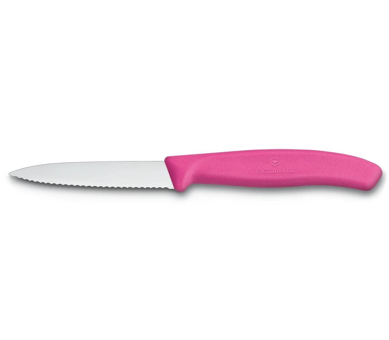 Victorinox SwissClassic  8cm Tırtıklı Soyma Bıçağı PEMBE