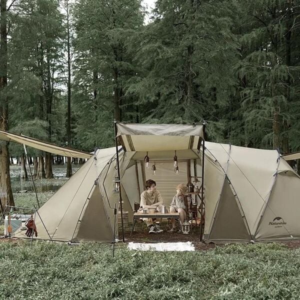 Naturehike Glamping UPF50+ Aries Beta 4-6 Kişilik Tünel Çadır Khaki