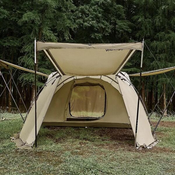 Naturehike Glamping UPF50+ Aries Beta 4-6 Kişilik Tünel Çadır Khaki