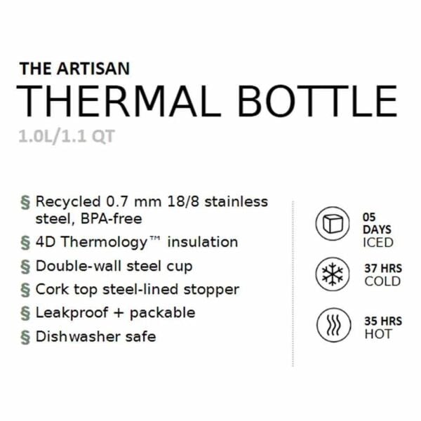Stanley The Artisan Thermal Bottle Paslanmaz Çelik Termos 1 Lt