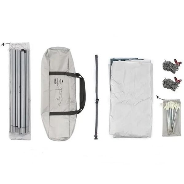 Naturehike Hexagon Sunrise Canopy 5.2x4.6 mt Tarp [Güneş ve Rüzgar Koruma Tentesi] Grey/Blue