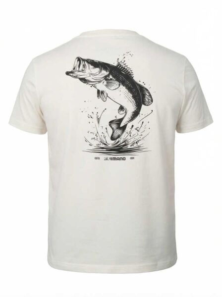 Shimano Sea Bass T-Shirt Ecru - L