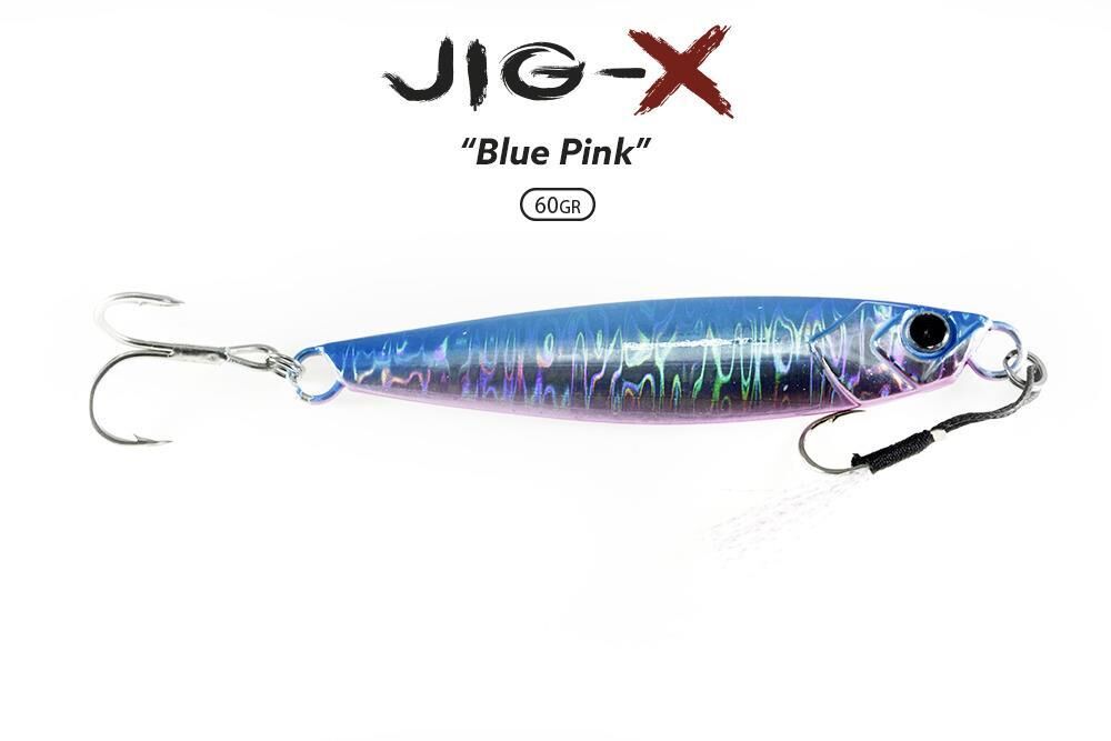 Fujin Jig-X 60 gr Shore Jigging - Jig Yem BLUE PİNK