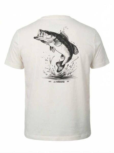 Shimano Sea Bass T-Shirt Ecru - M