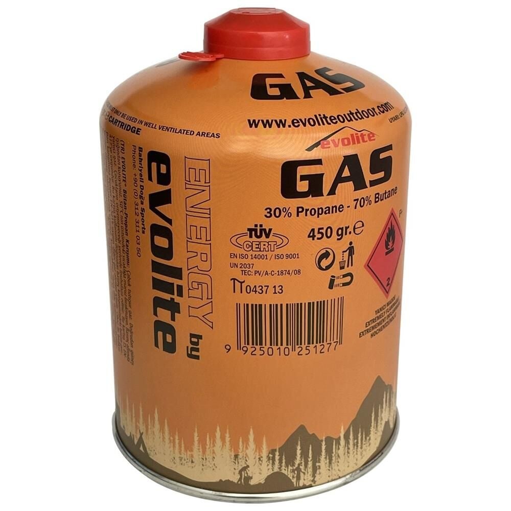 Evolite Butane Propane Vidalı Ocak Kartuşu 450Gr