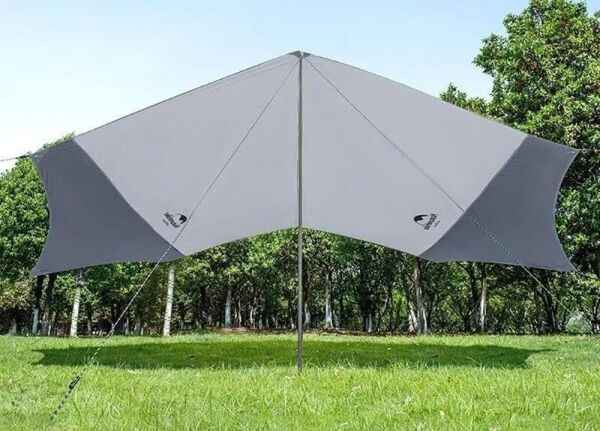 Naturehike Hexagon Sunrise Canopy 3.5x4 mt Tarp [Güneş ve Rüzgar Koruma Tentesi] Grey/Blue
