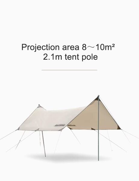 Naturehike Hexagon Glamping 3x4.8 mt Tarp [Güneş ve Rüzgar Koruma Tentesi]