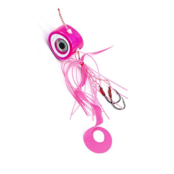 Fujin Salty Rubber 100gr Tai Rubber Set Jig Yem Pink 3D Eye
