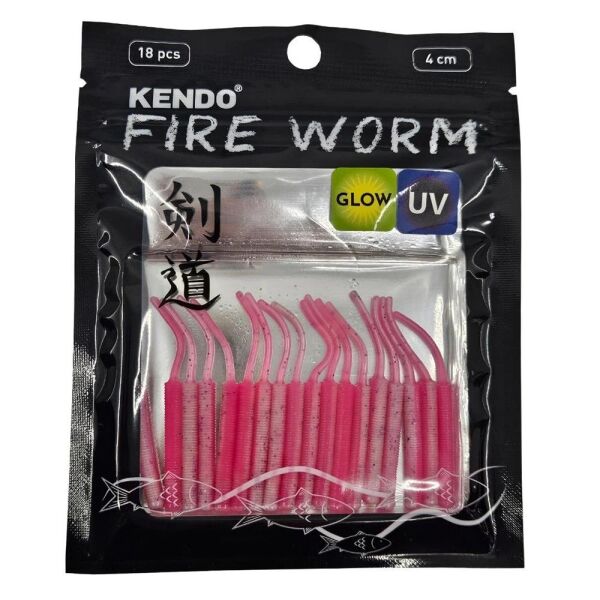 Kendo Fire Worm Shrimp Scent 5cm Lrf Silikon Yem White Pink