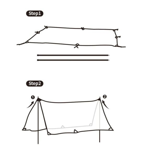 Naturehike Hexagon Glamping 3x4.8 mt Tarp [Güneş ve Rüzgar Koruma Tentesi] Quicksand Gold