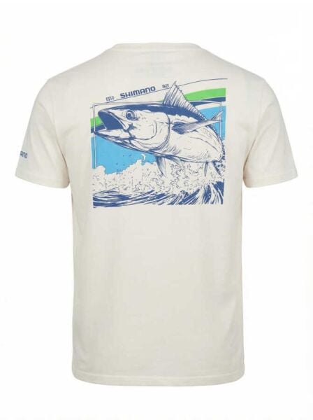 Shimano Tuna T-Shirt Ecru - M
