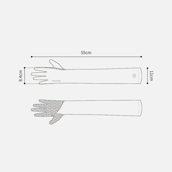 Naturehike UPF50+ Full Finger Güneş Koruma Kollukları Grey