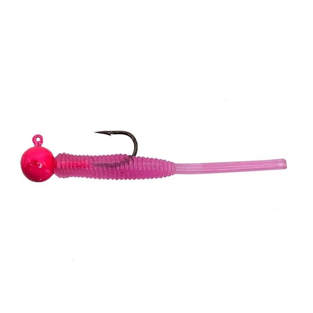 Kendo Hook Worm CY091 Jighead+Lrf Silikonu 1.5gr+4.5cm Head Pink/Pink