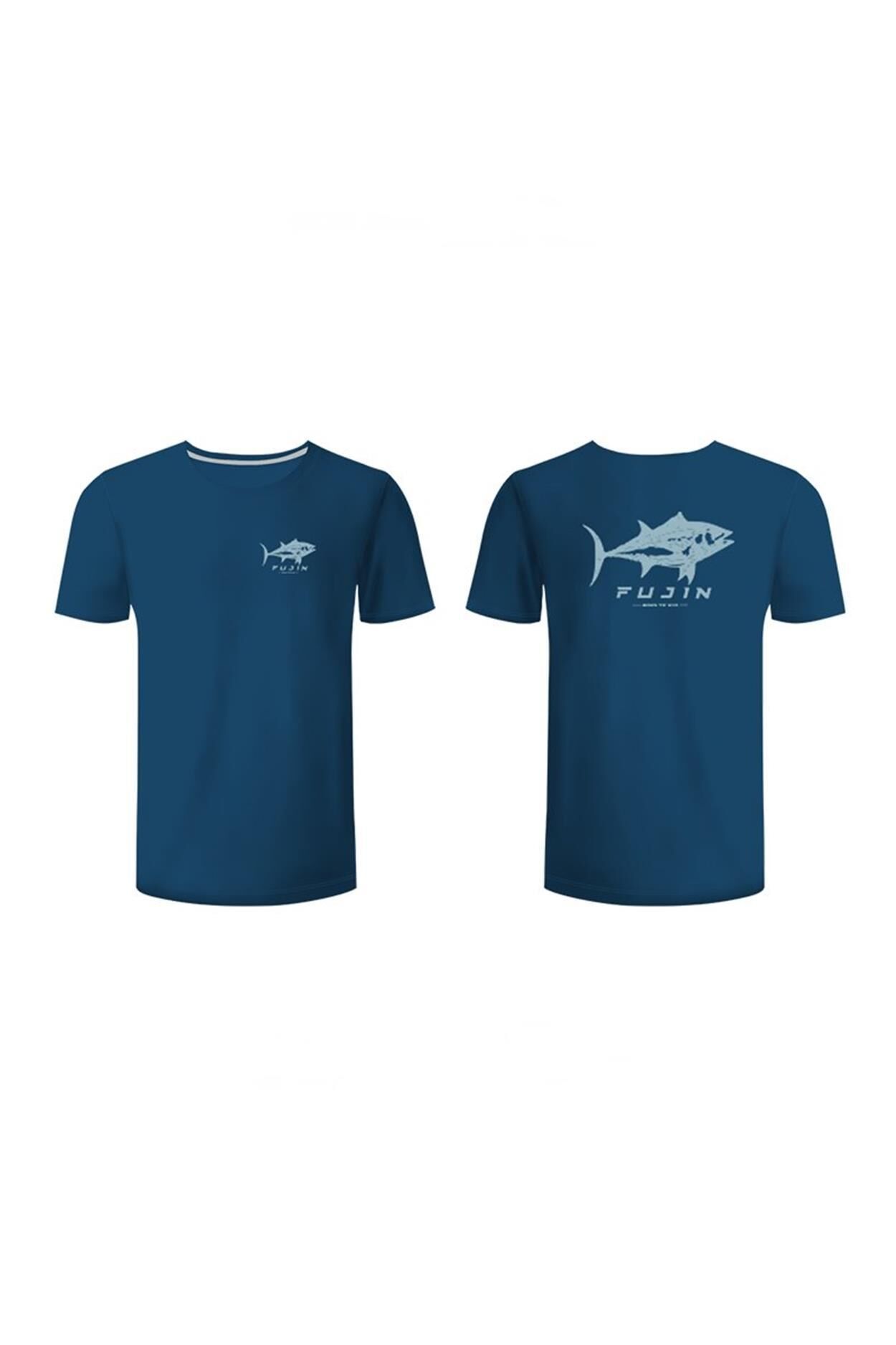 Fujin Tuna T-Shirt Mavi MAVİ - 2XL