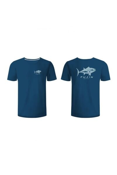 Fujin Tuna T-Shirt Mavi MAVİ - 2XL