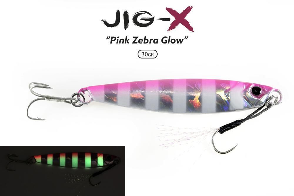 Fujin Jig-X 30gr Shore Jigging - Jig Yem ZEBRA PİNK GLOW