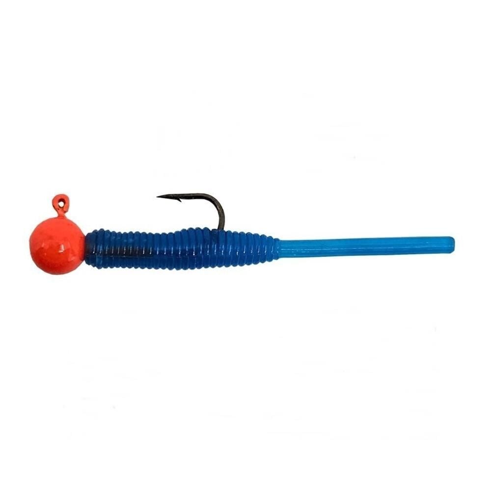 Kendo Hook Worm CY091 Jighead+Lrf Silikonu 1.5gr+4.5cm Head Orange/Blue