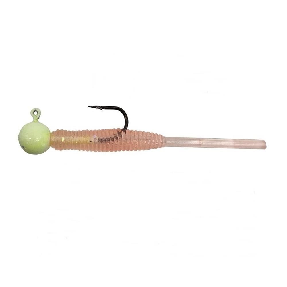 Kendo Hook Worm CY091 Jighead+Lrf Silikonu 1.5gr+4.5cm Head Glow/Light Pink