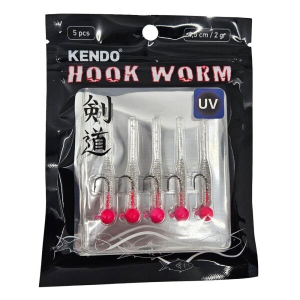 Kendo Hook Worm CY092 Jighead+Lrf Silikonu 2gr+4.5cm