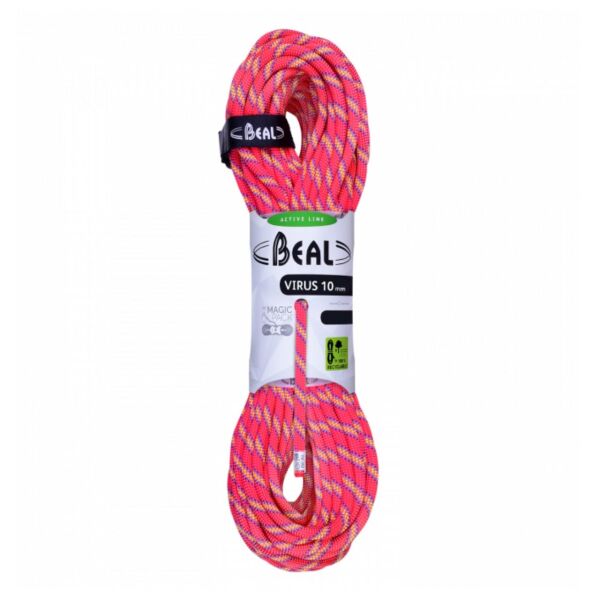Beal Virüs 10 mm x 60 mt Dinamik İp PEMBE