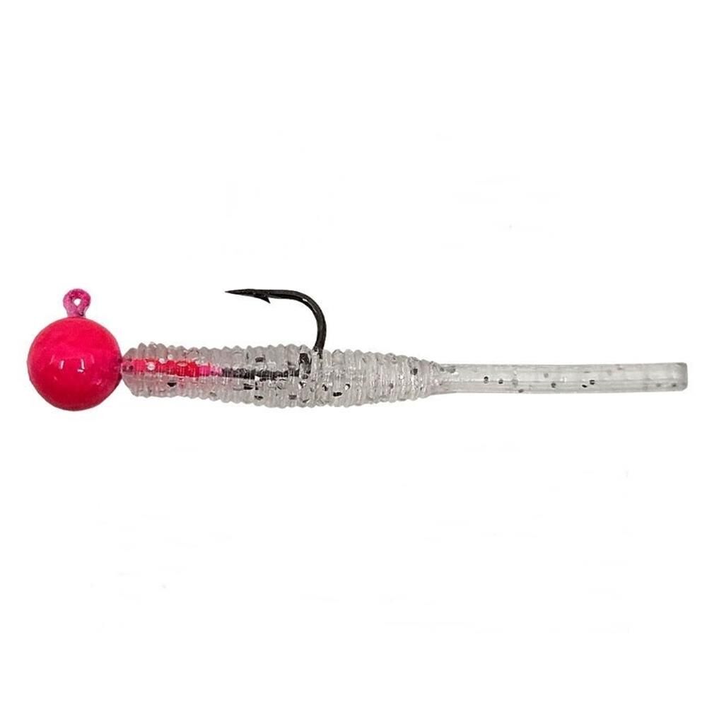 Kendo Hook Worm CY092 Jighead+Lrf Silikonu 2gr+4.5cm Head Pink/Silver Glitter