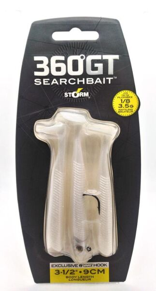 Storm 360GT SearchBait Minnow 9Cm 3,5Gr 3+1 Adet Silikon Yem Pearl Ice