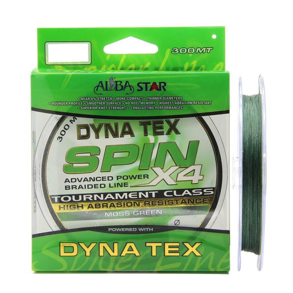 AlbaStar Dyna Tex Fiber Spin X4 Tournament Moss Green Olta Misinası 300Mt Moss Green - 0,14 mm