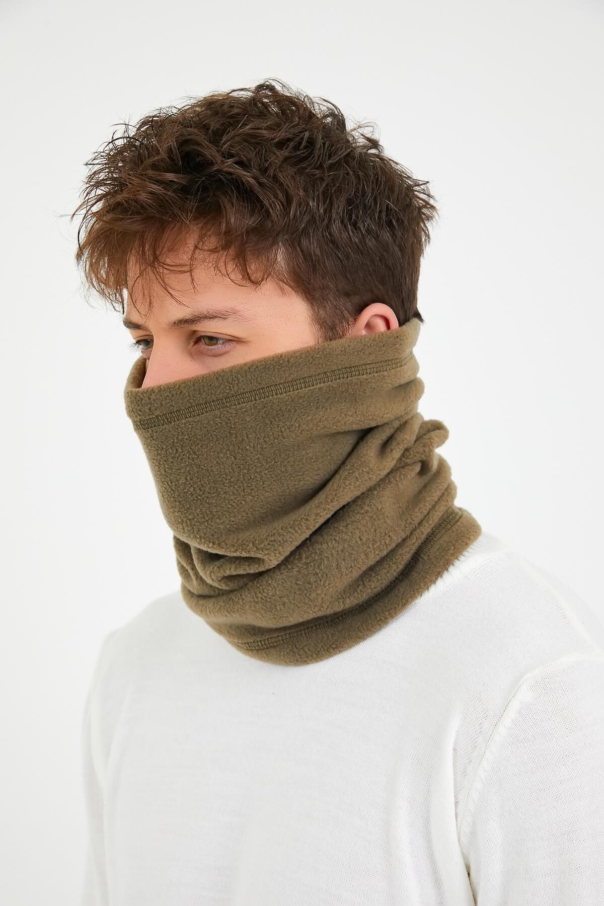 North Trace Chester Erkek Polar Boyunluk Açık Haki