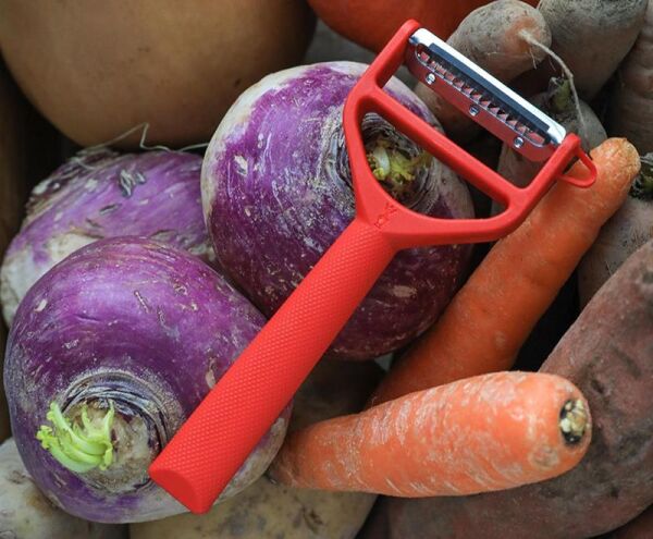 Opinel T-Duo Polimer Saplı Meyve-Sebze Soyacağı KIRMIZI