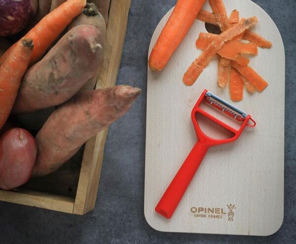 Opinel T-Duo Polimer Saplı Meyve-Sebze Soyacağı KIRMIZI