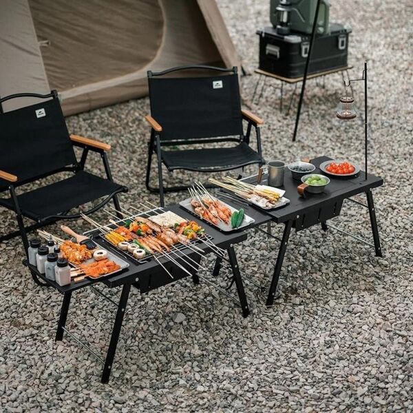 Naturehike Multifunctional Travel Barbecue + Katlanabilir Masalı BLACK
