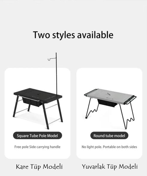 Naturehike Multifunctional Travel Barbecue + Katlanabilir Masalı BLACK