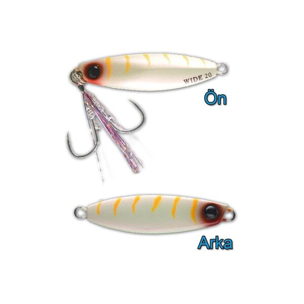 Hayabusa Jack Eye Shot Slow Wide 20gr Jig Yem UV Shrimp Glow