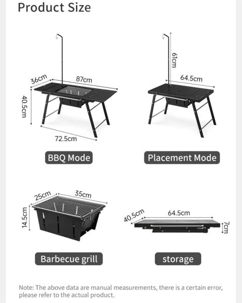 Naturehike IGT Multifunctional Travel Barbecue + Katlanabilir Masalı