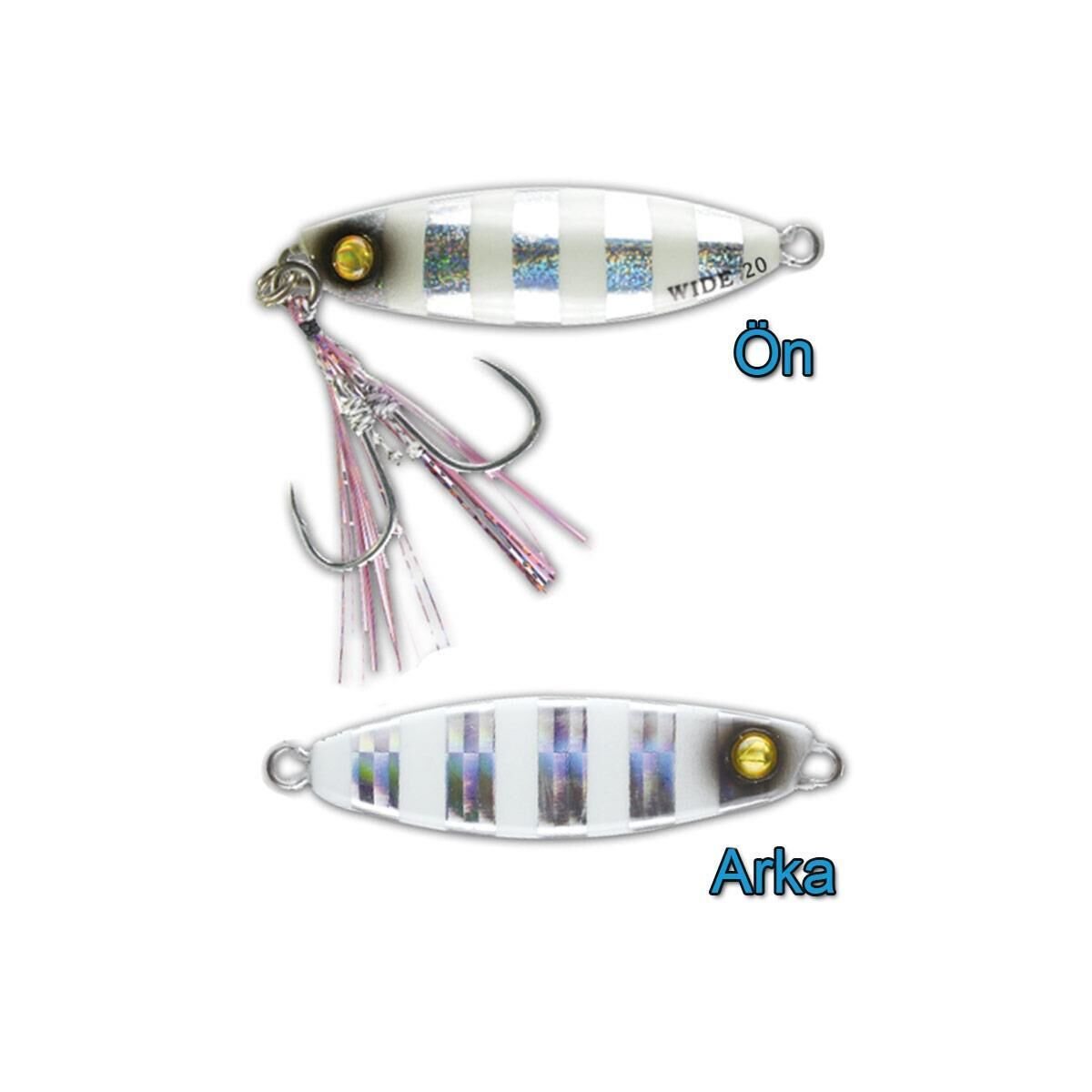 Hayabusa Jack Eye Shot Slow Wide 30gr Jig Yem ZEBRA GLOW