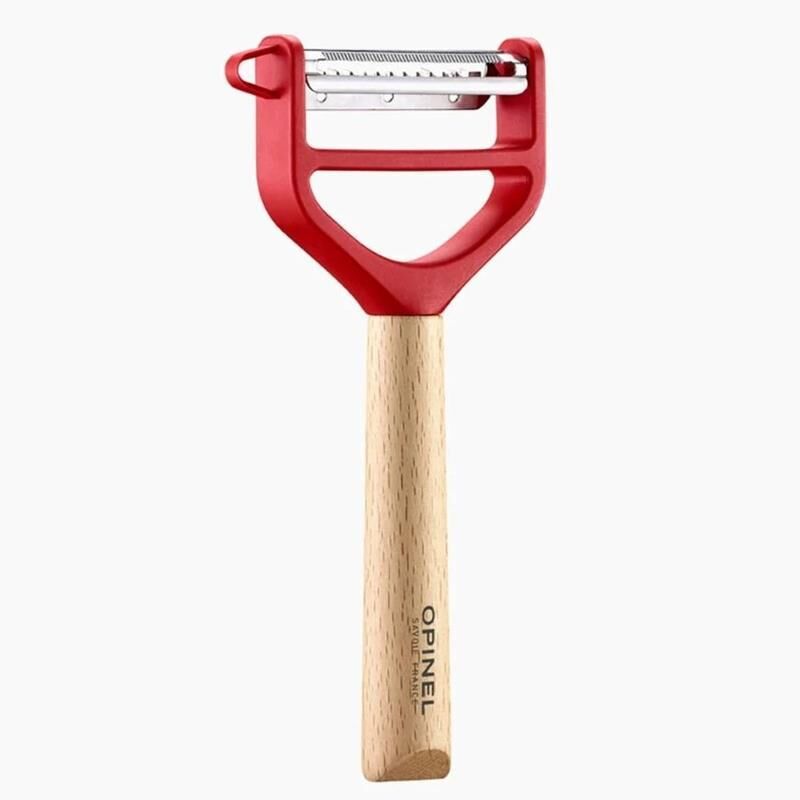 Opinel T-Duo Ahşap Saplı Meyve-Sebze Soyacağı KIRMIZI